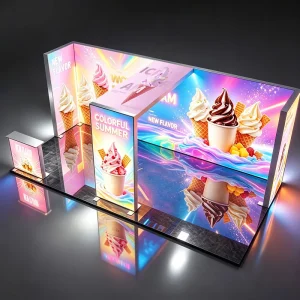 Freestanding Custom Size LED Light Box for Retail Store SEG Fabric Display