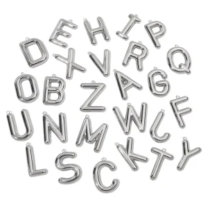 French Style Mirror Polished Hollow Letter Stainless Steel Pendant DIY Stainless Steel Jewelry Accessories