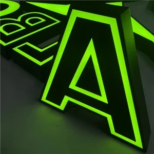 Front Face Lit Acrylic Luminous Custom Frontlit Sign Advertising Channel Letter 3D Outdoor