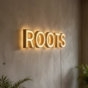 Front-Lit 3D Channel Letter Sign Indoor Restaurant Cafe Warm Glow Wall Mounted Custom Logo LED Sign