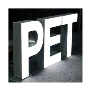 Front Lit Acrylic 3D Super Letter Sign Rimless Channel LED Letter Illuminated Channel Letter Sign