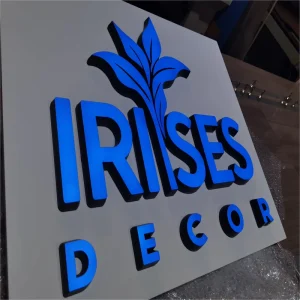 Front Lit LED Business Signs Stainless Steel Acrylic IP65 Waterproof Free Design OEM ODM Direction Lighting 5 Year