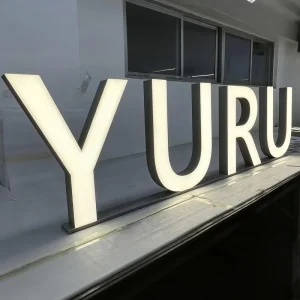 Front Lit Trimless Stainless Steel Channel Letters LED IP65 Waterproof OEM ODM for Restaurant Retail Store Sign Companies CE