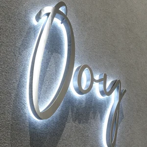 Frosted Acrylic Front Light Letters Indoor Wall Decoration Illuminated 3D Letter Free Design Frontlit Business Letters