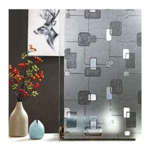 Frosted Glass Film Decorative Window Privacy Film Stained Glass Window Sticker Sun Blocking Static Clings Film for Home Bathroom