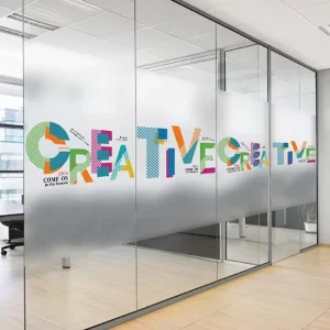 Frosted Privacy Window Film Custom Etched Glass Decals for Office Meeting Room Branding Logo Stickers Sandblast Vinyl Film