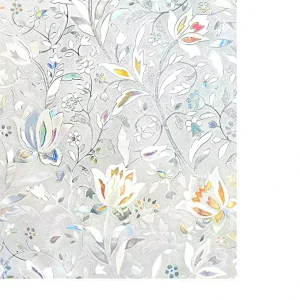 Frosted Window Privacy Film Rainbow Window Cling Decorative Stained Glass Coverings Static Cling Non Adhesive Apartment