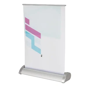 Full Aluminum A4 Size Banner Stand Display Roll Up Banner Stand for Restaurant Table Advertising