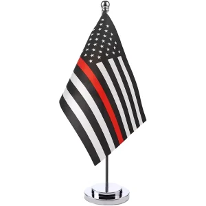 Full Color 14x21cm Custom Printing Logo Small Mini All Country Nation Office Table Desk Flag With Pole Stand