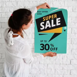 Full Color Custom Posters Printing Advertising Wall Art Decals for Shop Room Decoration Digital Printing