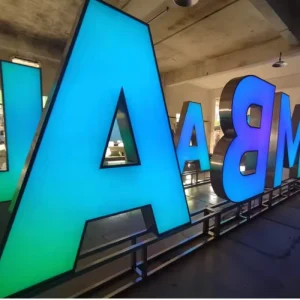 Full Color LED Letter Sign Custom Design RGB Stainless Steel Giant Letter Illuminated Signage for Business