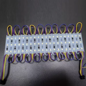 Full Color RGBW SPI WS2815 12V 3PC 5050 0.72W Addressable IC DMX LED Pixel Module IP65 Waterproof Algainp Chip Ra80