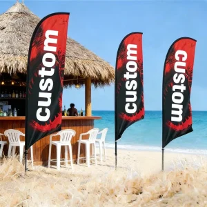 Full Color Teardrop Pennant Banner Flag Fade Resistant Double Sided Waterproof Polyester Retail Storefronts Grand Openings