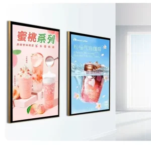 Full Covered Ed Display LED Light Box Single Sided Slim Magnet High Attraction Arylic Outdoor Use Magnetic Suction