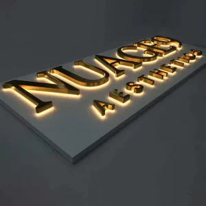 Full Customizable Stainless Steel Backlit LED Letters Custom Font Size Color Logo Waterproof IP65 Office Decoration Advertising