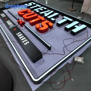 Full Lighting Acrylic Channel Letter Business Outdoor Light Front Lit Channel Letter Sign