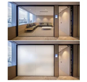 Gaoming Self adhesive PDLC Building Window Frosted Etched Glass Film With Invisible Privacy and Decorative Features