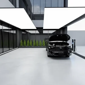 Garage Soft Film LED Ceiling Light Cold White AC Powered 3 Sizes Custom Logo Landscape Car Beauty Workshop