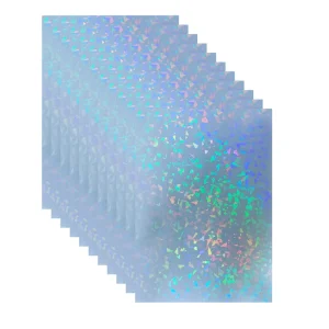 Gem Cold Lamination Transparent Holographic Prism Light Leak Overlay Sheet A4 Letter Size BOPP Adhesive Laminate Roll