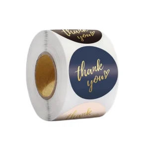Gift Decoration Stationery Stickers Label Custom Paper Vinyl Adhesive Waterproof Printing Logo Sticker Roll