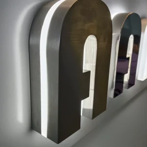 Glitzy LED Luminous Mini Word Waterproof Indoor Corporate Logo Decorative Acrylic Characters