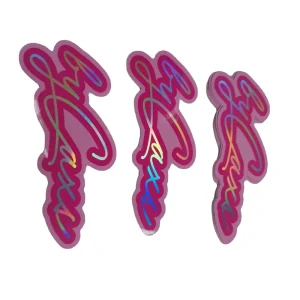 Glossy Die Cut Holographic Sticker Custom Design Waterproof Hologram Cutting Printed Logo Sticker