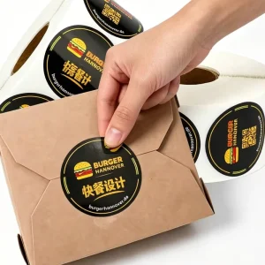 Glossy Eco Friendly Durable Waterproof Oil Proof UV Resistant Laminated Vinyl Adhesive Sticker Coffee Bottle Labels Food