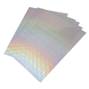 Glossy Iridescent Transparent Holographic Cold Lamination PVC Film for ID Card Document Anti Counterfeit Lamination Work