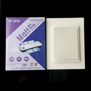 Glossy Laminating Pouch Film Matte A3 A4 250 Mic Waterproof Prevent Deterioration for Photo Card