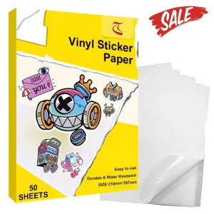 Glossy PP Printable Vinyl Sticker Paper A4 for Inkjet or Laser Printer Waterproof Decal Paper Sheets