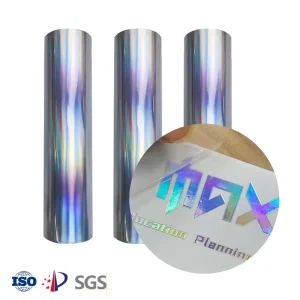 Glossy Rainbow Holographic Transparent Foil Laminating Film UV DTF Heat Transfer Film Roll