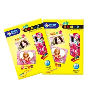 Glossy Self adhesive 115g 135g 180g 200g 230g Photo Paper Sticker 160g 21 50 Sheets Package for Inkjet Printers