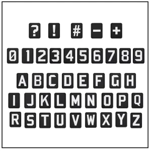 Glow Dark 26 English Letters 10 Arabic Numerals PVC Soft Rubber for Stamp Luminous Cross Border Hook Loop Tapes 10x10cm