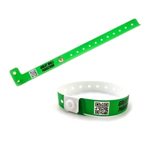 Goju Festival Events Plastic Promotional Wristbands Vinyl Bracelet with Different QR Code