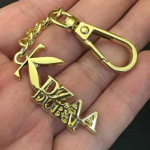 Gold Color Metal Brand Label Logos Handbag Accessory Hollow Metal Letter Tags for Purse