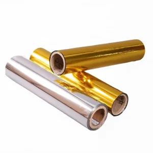 Gold Color Metallized PET Thermal Lamination Film Roll for Hot Lamination Paperboard