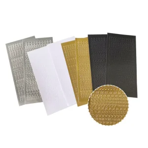 Gold Foil Alphabet Letter Stickers Waterproof PVC Number & Symbol Decals for Journaling Scrapbooking