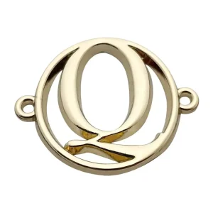 Gold Plated Garment Sewing Plate Logos Clothing Accessory Hollow Letter Tags Badge for Scarf