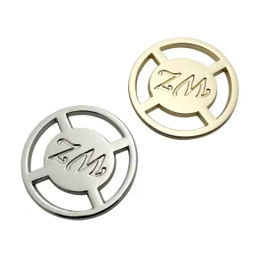 Gold Plated Garment Sewing Plate Logos Designer Clothing Accessory Hollow Letter Tags Badge for Scarf