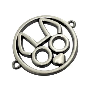 Gold Plated Hats Round Logo Tags Custom Engraved Brand Name Plate Zamak Metal Hollow Badge for Shawl