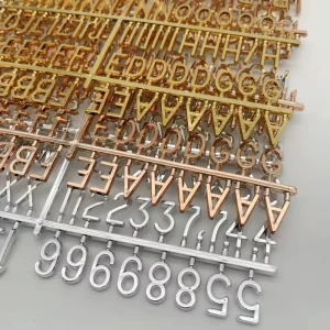 Gold Plated Rose Gold and Silver Letters on Plastic Felt Letter Board Plastic Crafts Product