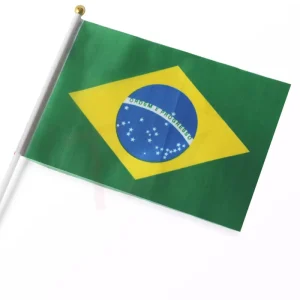 Good Durability Brazil Hand Hold Flag Brazil Hand Stick Flag Brazil Handing Hand Flag