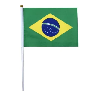Good Material Brazil Signal Flag Brazil Stick Flag Brazil Wave Hand Flag