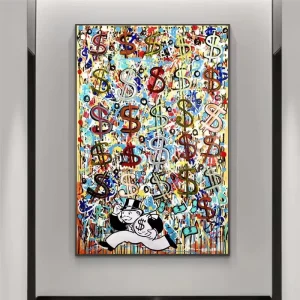Graffiti Dollar Inspiring and Fun Poster Printing Modern Graffiti Wall Art Abstract Canvas Paintings Home Decoration