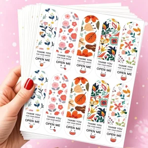 Graffiti Self Adhesive Paper Gift Box Seal Sticker DIY Packaging Labels Photo Frame Crafts Photos Candles Waterproof