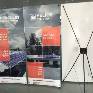 Graphic Changeable X Banner Stand Sizes 80X180cm 60X160cm Reused Graphic Display