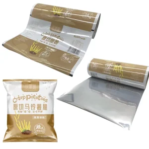 Gravure Printing Automatic Wrapping Film Metallized Foil Food Packaging Laminating Plastic Film Roll Printing Film for Chips