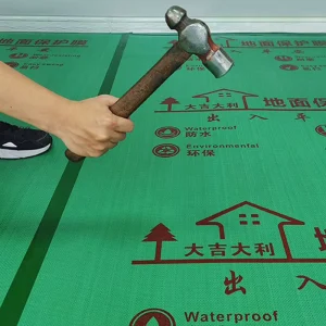 Green Protect Waterproof High Elasticity Floor Protector with Anti slip Safe Use Cushioning Custom Size Thickness OPP Woven EVA