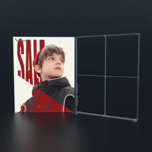 HAWK Rectangle Aluminum Frame LED Backlit EdgeLit Floor Standing Trade Show Advertising Fabric Lightbox Stand 10000 Lumens