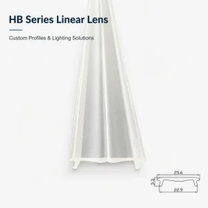 HB Series Asymmetric Beam For Wall Washing Linear Light Lens Diffuser PMMA Acrylic Optical Cover For Recessed LED Profile